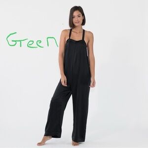 Green Lunya Silk Sleep Jumpuit